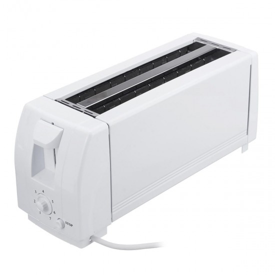 110-220V 2/4 Slices Electric Automatic Toaster Stainless Bread Maker Extra Wide Slot with Crumb Tray