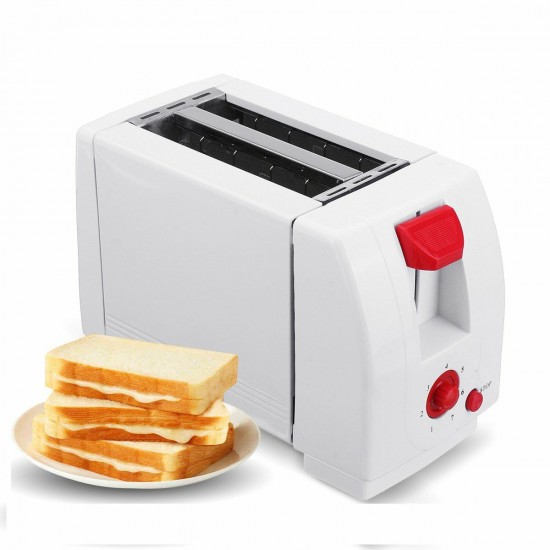 110-220V 2/4 Slices Electric Automatic Toaster Stainless Bread Maker Extra Wide Slot with Crumb Tray