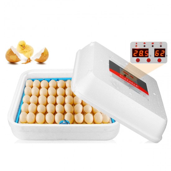 110/220V 70Pcs Eggs Incubator Fully Automatic Egg Hatcher Machine LED Turner Chicken Duck