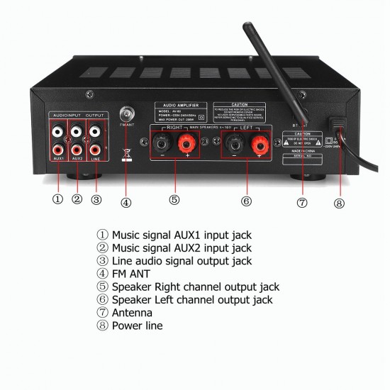 110V-240V Amplifier 89dBn for Car Home EU/US/AU 110V-240V Amplifier 89dBn for Car Home EU/US/AU