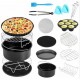 115Pcs 7/8/9 inch Air Fryer Frying Baking Pan Rack Tray Oven Barbecue Accessories Set