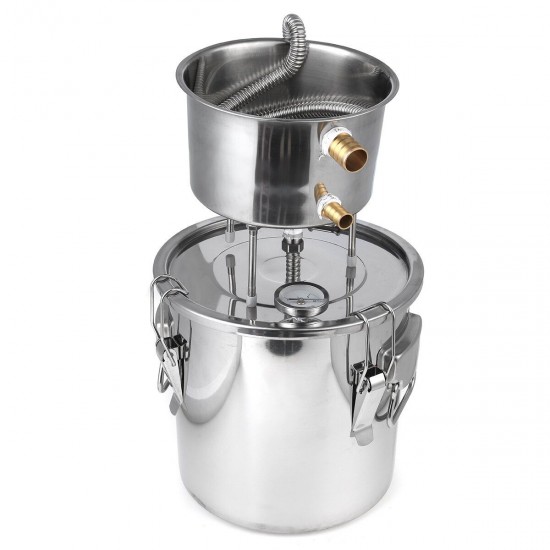 11L Aolcohol Making Set Stainless Steel Boiler Aolcohol Distiller 220V Water Pump