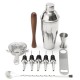 11Pcs Stainless Steel Cocktail Shaker Mixer Martini Spirits Muddler Pourer Strainer Bartender Set 11Pcs Stainless Steel Cocktail Shaker Mixer Martini Spirits Muddler Pourer Strainer Bartender Set