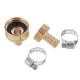 1/2 '' NPT Brass Male Female Connector Garden Hose Repair Quick Connect Water Pipe Fittings Car Wash Adapter w/ Adjustable Ear Hose Clamp Clip 1/2 '' NPT Brass Male Female Connector Garden Hose Repair Quick Connect Water Pipe Fittings Car Wash Adapter w/ Adjustable Ear Hose Clamp Clip