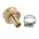 1/2 '' NPT Brass Male Female Connector Garden Hose Repair Quick Connect Water Pipe Fittings Car Wash Adapter w/ Adjustable Ear Hose Clamp Clip 1/2 '' NPT Brass Male Female Connector Garden Hose Repair Quick Connect Water Pipe Fittings Car Wash Adapter w/ Adjustable Ear Hose Clamp Clip