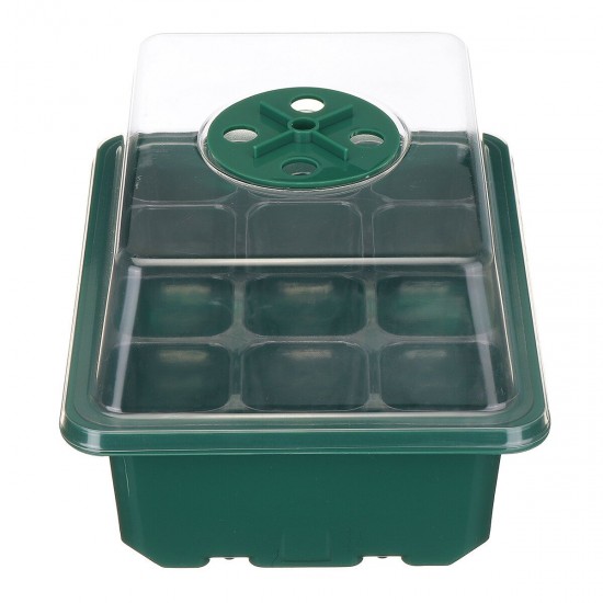 12 Cells Grain Trays Grainling Starter Tray Humidity Adjustable Plant Starting Kit With Dome And Base Greenhouse Grow Set Mini Propagator For Grains Growing 12 Cells Grain Trays Grainling Starter Tray Humidity Adjustable Plant Starting Kit With Dome And Base Greenhouse Grow Set Mini Propagator For Grains Growing