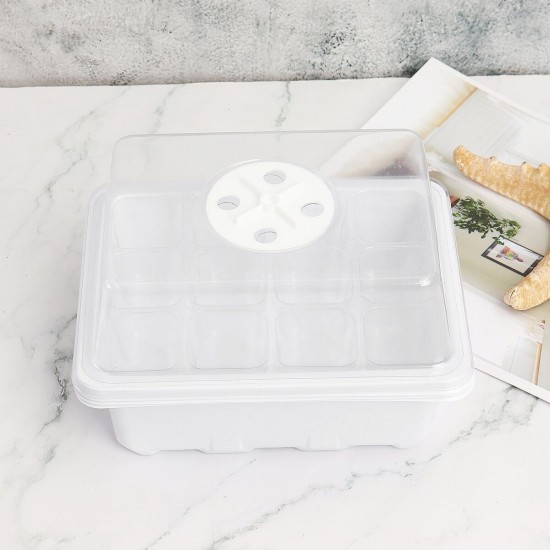 12 Cells Grain Trays Grainling Starter Tray Humidity Adjustable Plant Starting Kit With Dome And Base Greenhouse Grow Set Mini Propagator For Grains Growing 12 Cells Grain Trays Grainling Starter Tray Humidity Adjustable Plant Starting Kit With Dome And Base Greenhouse Grow Set Mini Propagator For Grains Growing
