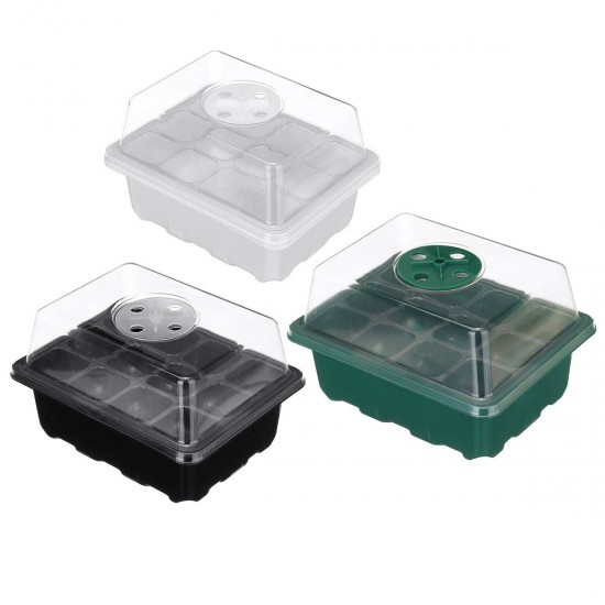 12 Cells Grain Trays Grainling Starter Tray Humidity Adjustable Plant Starting Kit With Dome And Base Greenhouse Grow Set Mini Propagator For Grains Growing 12 Cells Grain Trays Grainling Starter Tray Humidity Adjustable Plant Starting Kit With Dome And Base Greenhouse Grow Set Mini Propagator For Grains Growing
