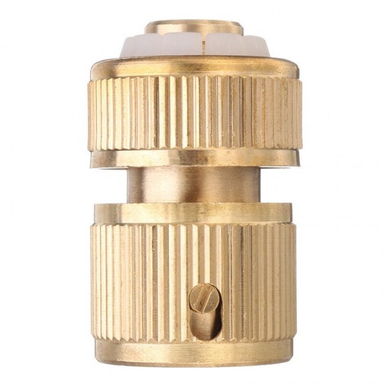 1/2 Inch Brass Water Tap Hose Pipe Connector Quick Hose Coupler Adapter with Water Stop