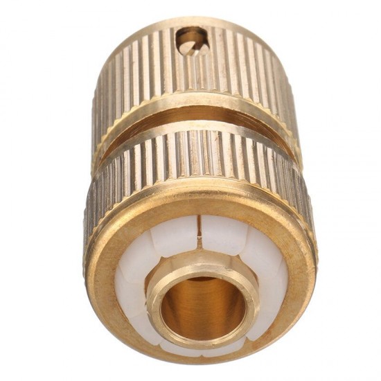 1/2 Inch Brass Water Tap Hose Pipe Connector Quick Hose Coupler Adapter with Water Stop