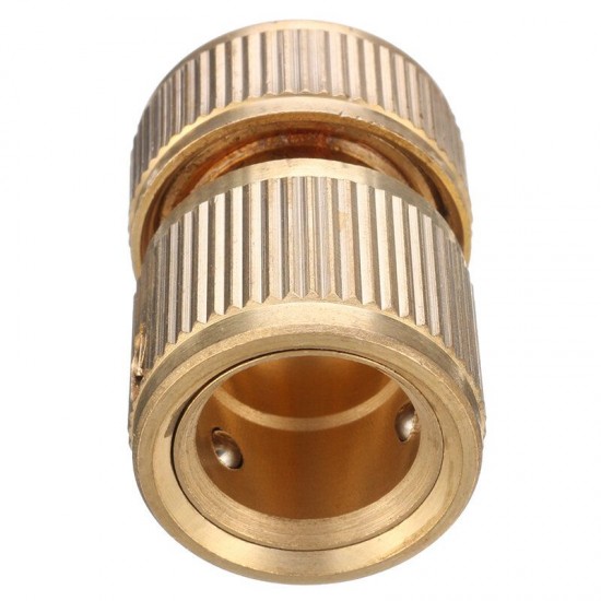 1/2 Inch Brass Water Tap Hose Pipe Connector Quick Hose Coupler Adapter with Water Stop