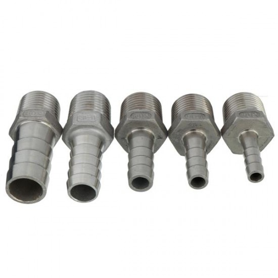 1/2 Inch Male Thread Pipe Barb Hose Tail Connector Adapter 68mm To 19mm 1/2 Inch Male Thread Pipe Barb Hose Tail Connector Adapter 68mm To 19mm