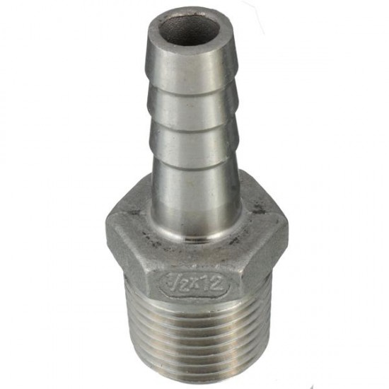 1/2 Inch Male Thread Pipe Barb Hose Tail Connector Adapter 68mm To 19mm 1/2 Inch Male Thread Pipe Barb Hose Tail Connector Adapter 68mm To 19mm