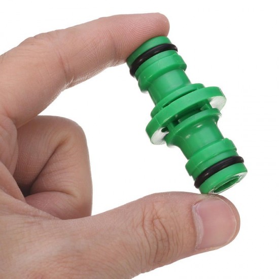 1/2 Inch Plastic Water Pipe Two Way Nipple Joint Hose Connector Fitting Green