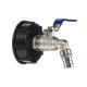 1/2 Inch S60x6 IBC Water Tank Adapter Tap Outlet Replacement Valve Fitting for Home Garden Water Connector