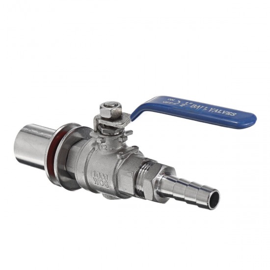 1/2'' Stainless Weldless Ball Valve Barb Fitting Kettle Pot Hardware 1/2'' Stainless Weldless Ball Valve Barb Fitting Kettle Pot Hardware