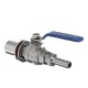 1/2'' Stainless Weldless Ball Valve Barb Fitting Kettle Pot Hardware 1/2'' Stainless Weldless Ball Valve Barb Fitting Kettle Pot Hardware