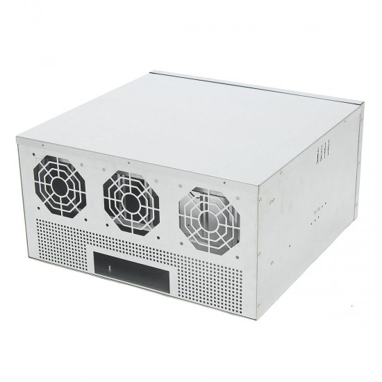 1250W 5.5U Open Air Mining Frame Miner Rig Case Crypto Coin For 8 GPU