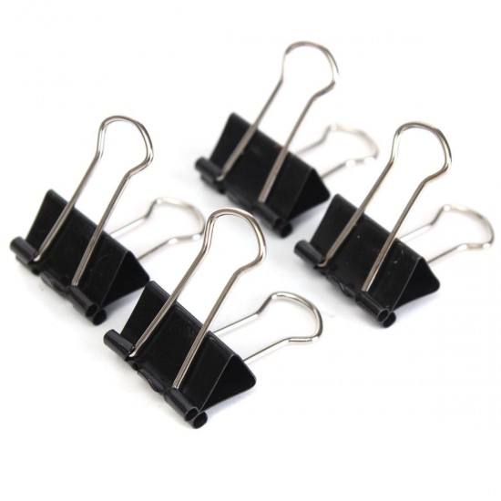 12PCS 19mm Metal Black Binder Spring Clips Paper Filing Grip Clamps 12PCS 19mm Metal Black Binder Spring Clips Paper Filing Grip Clamps