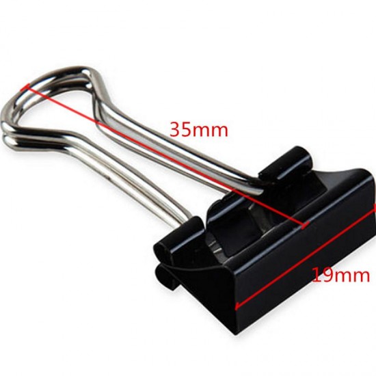 12PCS 19mm Metal Black Binder Spring Clips Paper Filing Grip Clamps 12PCS 19mm Metal Black Binder Spring Clips Paper Filing Grip Clamps