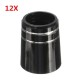12Pcs Black Plastic Golf Tip Ferrules Rings Adapters For .375 and .350 Iron Shafts