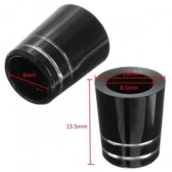 12Pcs Black Plastic Golf Tip Ferrules Rings Adapters For .375 and .350 Iron Shafts