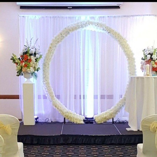 1.2m/1.5m/2m Circle Arch Framework Metal Round Wedding Party Romantic Backdrop