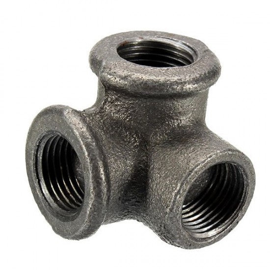 1/2'' 3/4'' 1'' 3 Way Pipe Fittings Malleable Iron Black Elbow Tee Female Connector 1/2'' 3/4'' 1'' 3 Way Pipe Fittings Malleable Iron Black Elbow Tee Female Connector