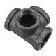 1/2'' 3/4'' 1'' 4 Way Pipe Fitting Malleable Iron Black Side Outlet Tee Female Tube Connector