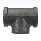 1/2'' 3/4'' 1'' 4 Way Pipe Fitting Malleable Iron Black Side Outlet Tee Female Tube Connector