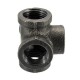 1/2'' 3/4'' 1'' 5 Way Pipe Fitting Malleable Iron Black Outlet Cross Female Tube Connector