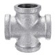1/2'' 3/4'' 1'' 5 Way Pipe Fitting Malleable Iron Galvanized Outlet Cross Female Tube Connector