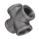 1/2'' 3/4'' 1'' Cross 4 Way Pipe Fitting Malleable Iron Black Female Tube Connector 1/2'' 3/4'' 1'' Cross 4 Way Pipe Fitting Malleable Iron Black Female Tube Connector
