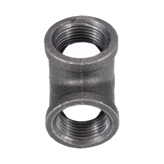 1/2'' 3/4'' 1'' Cross 4 Way Pipe Fitting Malleable Iron Black Female Tube Connector 1/2'' 3/4'' 1'' Cross 4 Way Pipe Fitting Malleable Iron Black Female Tube Connector