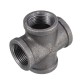1/2'' 3/4'' 1'' Cross 4 Way Pipe Fitting Malleable Iron Black Female Tube Connector 1/2'' 3/4'' 1'' Cross 4 Way Pipe Fitting Malleable Iron Black Female Tube Connector