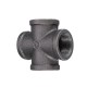 1/2'' 3/4'' 1'' Cross 4 Way Pipe Fitting Malleable Iron Black Female Tube Connector 1/2'' 3/4'' 1'' Cross 4 Way Pipe Fitting Malleable Iron Black Female Tube Connector