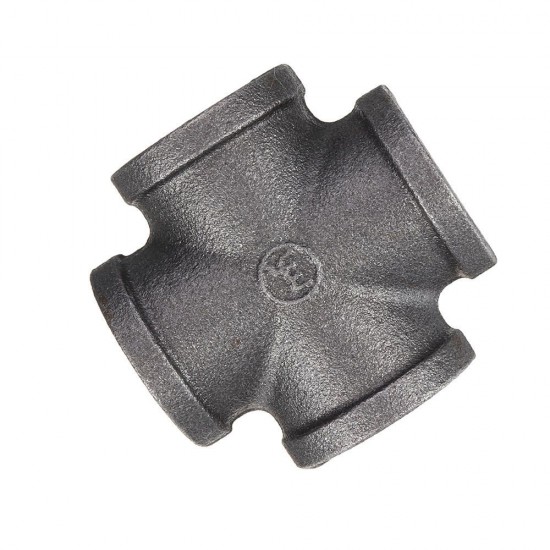 1/2'' 3/4'' 1'' Cross 4 Way Pipe Fitting Malleable Iron Black Female Tube Connector 1/2'' 3/4'' 1'' Cross 4 Way Pipe Fitting Malleable Iron Black Female Tube Connector