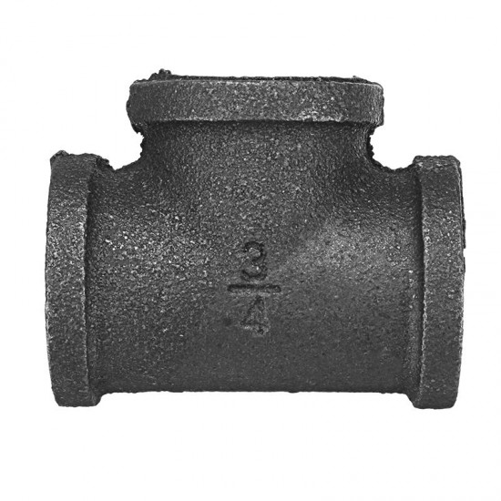 1/2'' 3/4'' 1'' Equal Tee 3 Way Pipe Malleable Iron Black Pipes Fittings Female Tube Connector