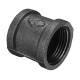 1/2'' 3/4'' 1'' Straight Malleable Iron Connector Female Coupling Banded Ends Black Pipe Fitting