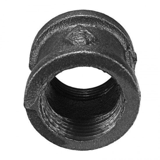 1/2'' 3/4'' 1'' Straight Malleable Iron Connector Female Coupling Banded Ends Black Pipe Fitting