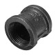 1/2'' 3/4'' 1'' Straight Malleable Iron Connector Female Coupling Banded Ends Black Pipe Fitting 1/2'' 3/4'' 1'' Straight Malleable Iron Connector Female Coupling Banded Ends Black Pipe Fitting