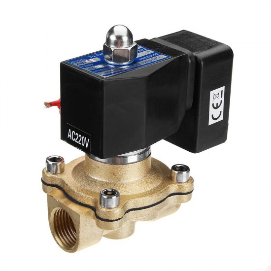1/2'' AC 220V Brass Electric Solenoid Valve Energy Saving Normally Closed Water Switch Valve 1/2'' AC 220V Brass Electric Solenoid Valve Energy Saving Normally Closed Water Switch Valve