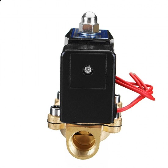 1/2'' AC 220V Brass Electric Solenoid Valve Energy Saving Normally Closed Water Switch Valve