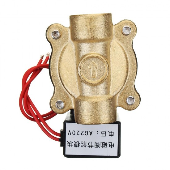 1/2'' AC 220V Brass Electric Solenoid Valve Energy Saving Normally Closed Water Switch Valve 1/2'' AC 220V Brass Electric Solenoid Valve Energy Saving Normally Closed Water Switch Valve