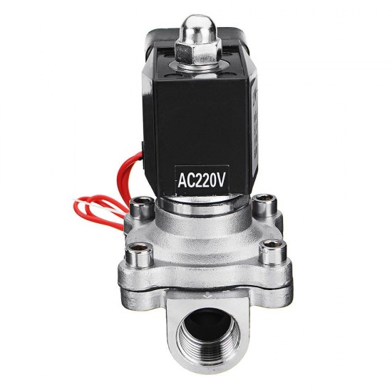 1/2'' AC220V Normally Closed Stainless Steel Energy Saving Electric Solenoid Valve Direct Motion