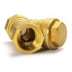1/2'' NPT Brass Y Strainer for Fire Alarm Lines and Plumbing