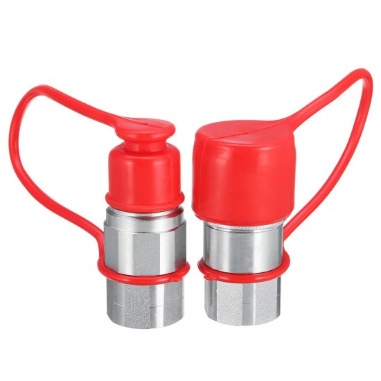 1/2'' NPT Skid Steer Bobcat Flat Face Hydraulic Quick Connect Adapter Coupler Coupling Set 1/2'' NPT Skid Steer Bobcat Flat Face Hydraulic Quick Connect Adapter Coupler Coupling Set