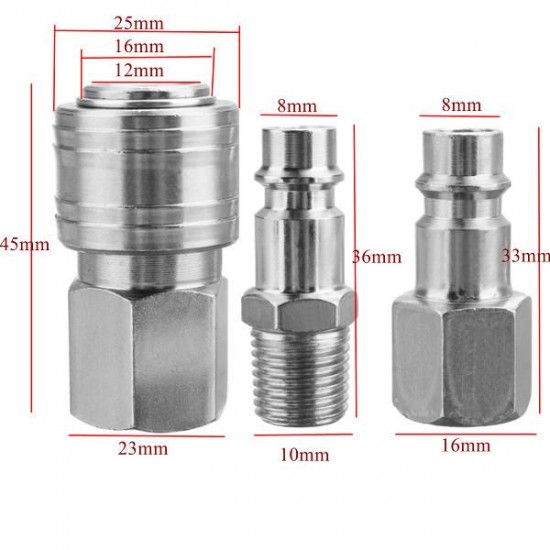 1/4 EURO Air BSP Hose Compressor Tail Airline Fitting Quick Connector Release 1/4 EURO Air BSP Hose Compressor Tail Airline Fitting Quick Connector Release