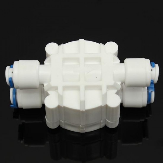 1/4 Inch 4 Way Auto Shut Off Valve For RO Reverse Osmosis Water Filter System