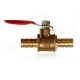 1/4 Inch Brass Barb Ball Valves For 8MM Water Tube